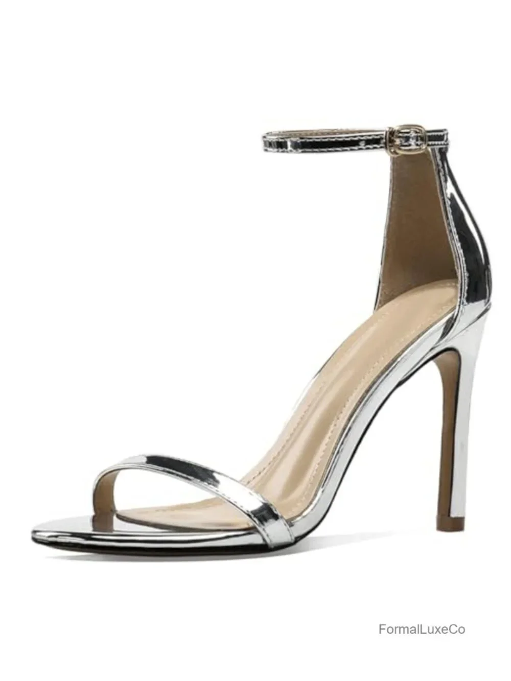 Strappy Stiletto Heels Handmade Faux Leather Heeled Sandals Prom Wedding